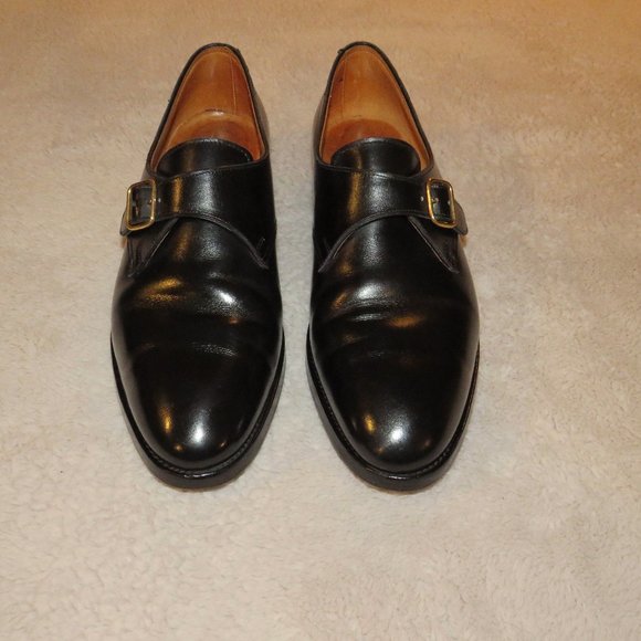 John Lobb Gould Black Leather Monk Strap Loafers Size 9C main image 10